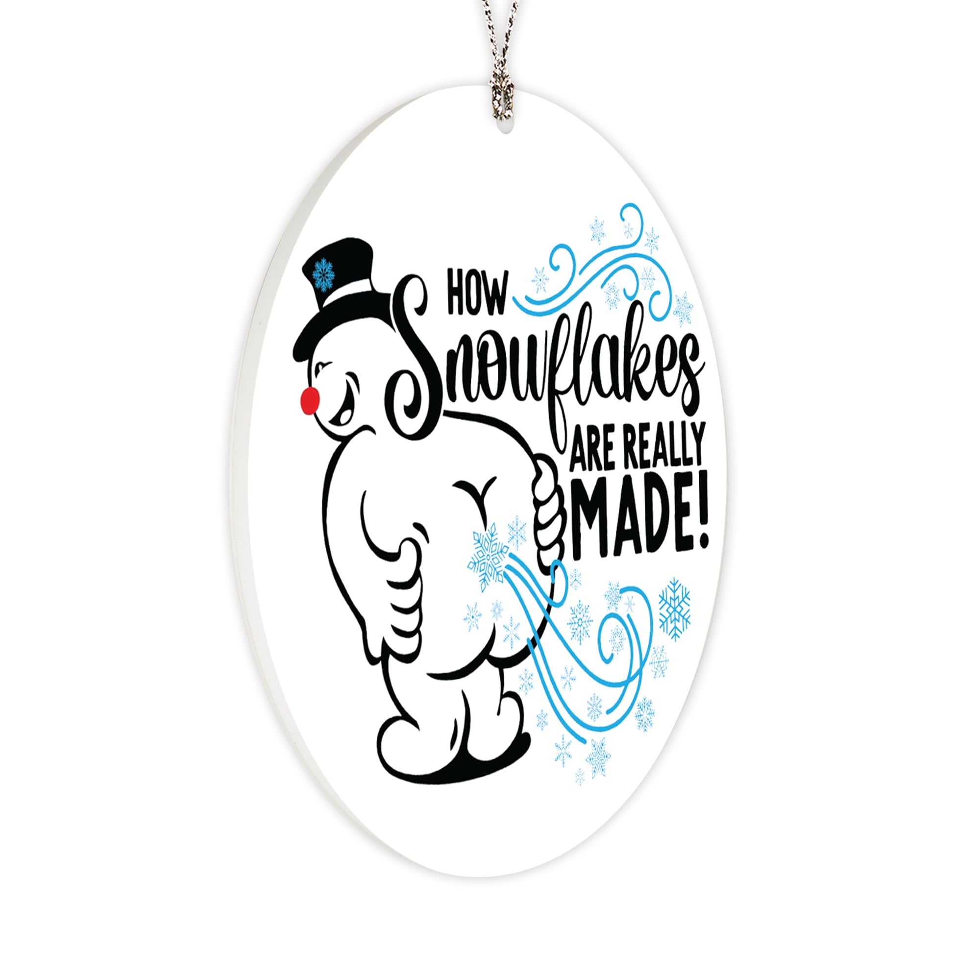 Funny snowman ornament for festive decor
