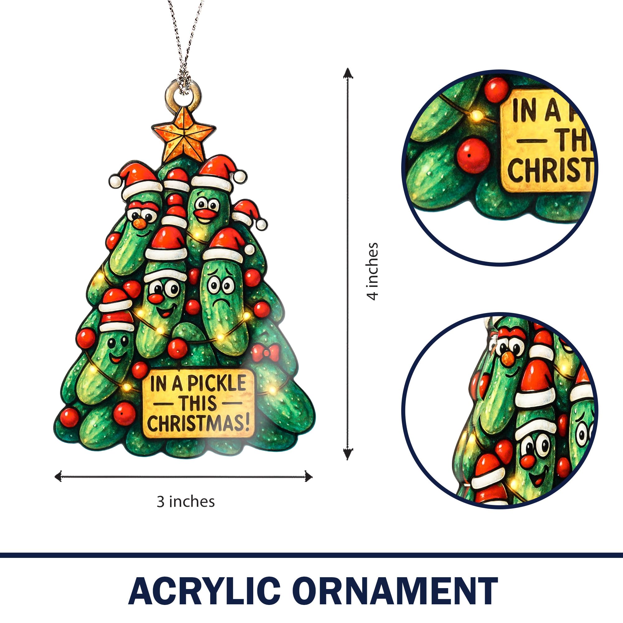 White Elephant Gifts themed pickle ornament for gift exchanges
