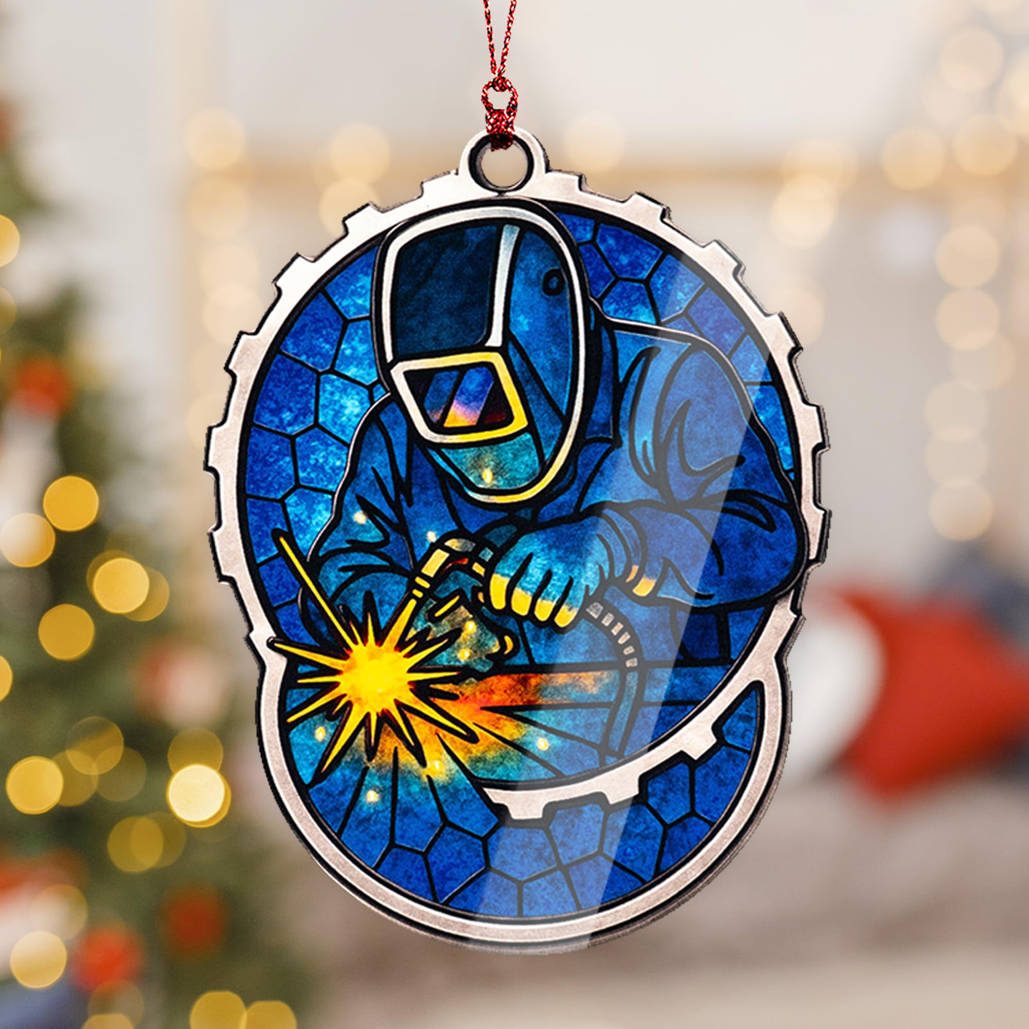 Ready to gift packaging for Welder Ornament