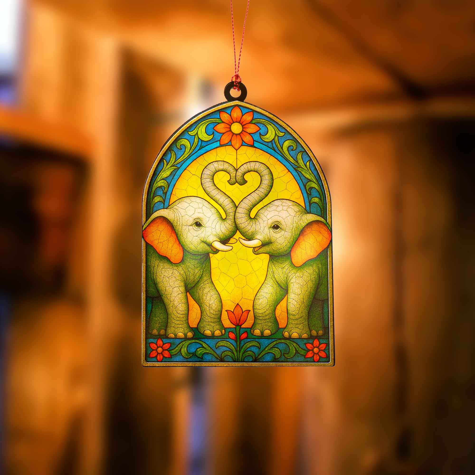 White elephants gift Christmas ornament ready to gift