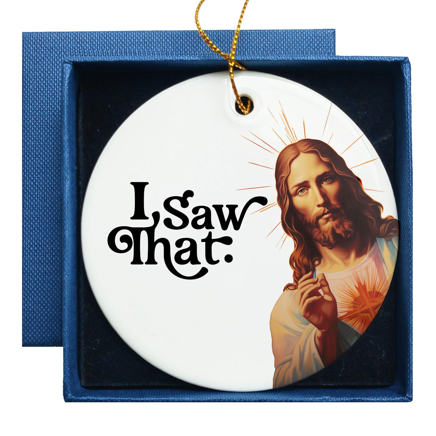 3 inch white heart ceramic ornament