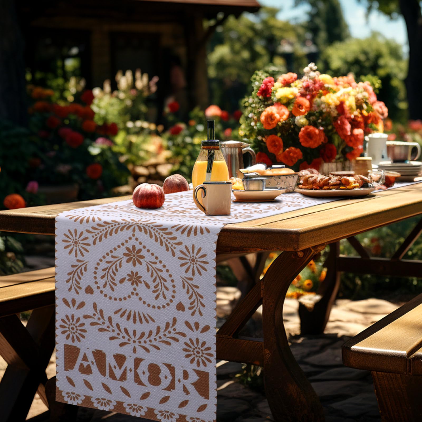 Mexican fiesta decor table runner 6 pack Jingmore