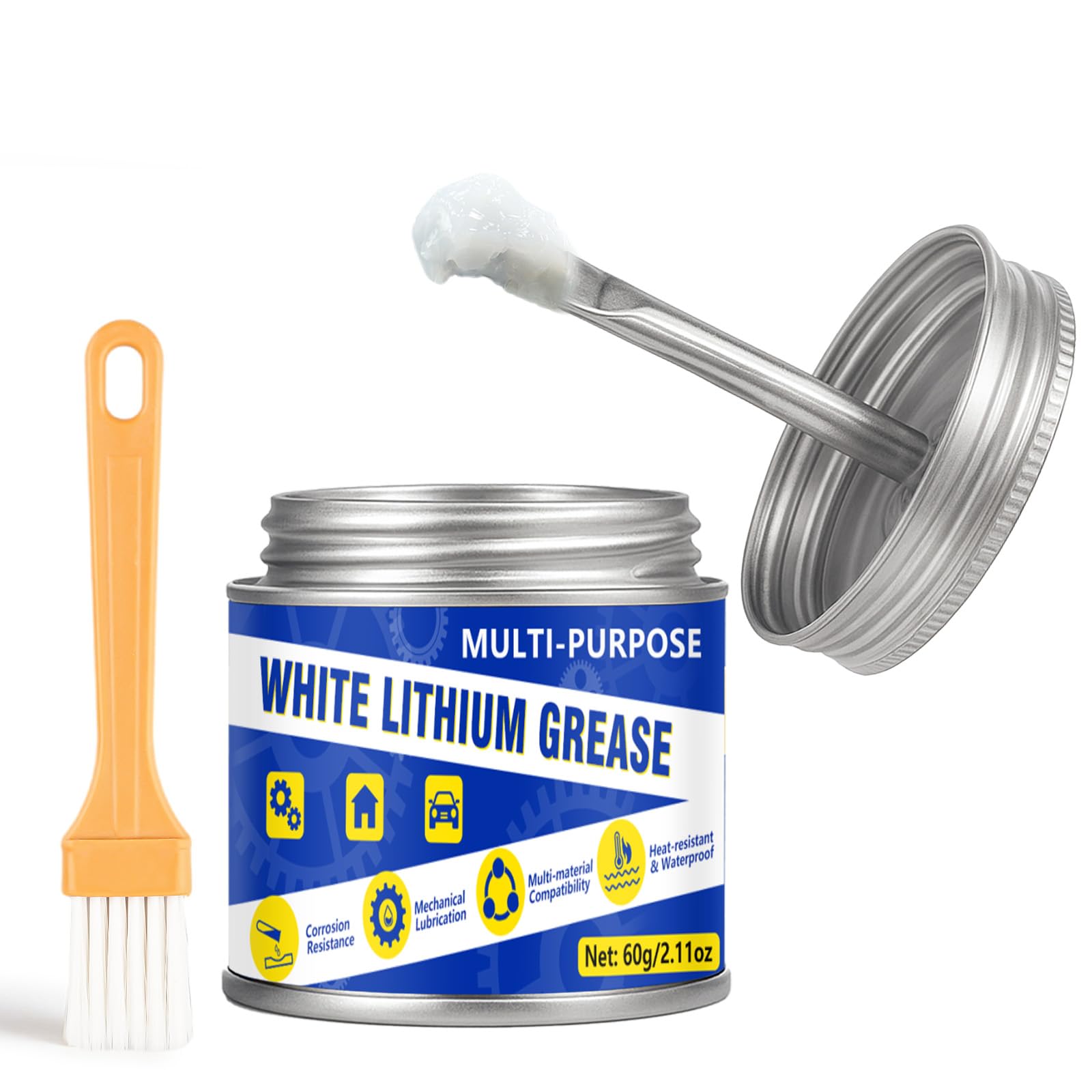 White Lithium Grease 60ml bottle for hinges and gears