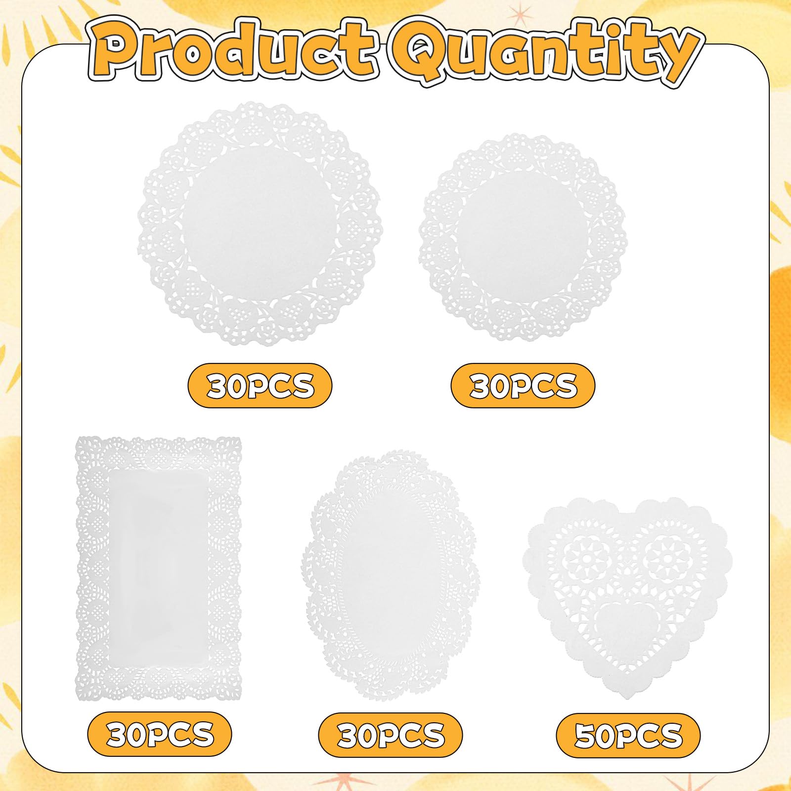 white paper doilies lace rectangle 12-5x7-5in