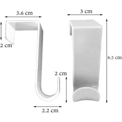 white plastic over-the-door-hanger 2-pack close up