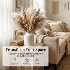 50 white pampas pack component of JOHOUSE set