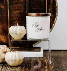 White Pumpkin scented coconut soy candle 9oz jar