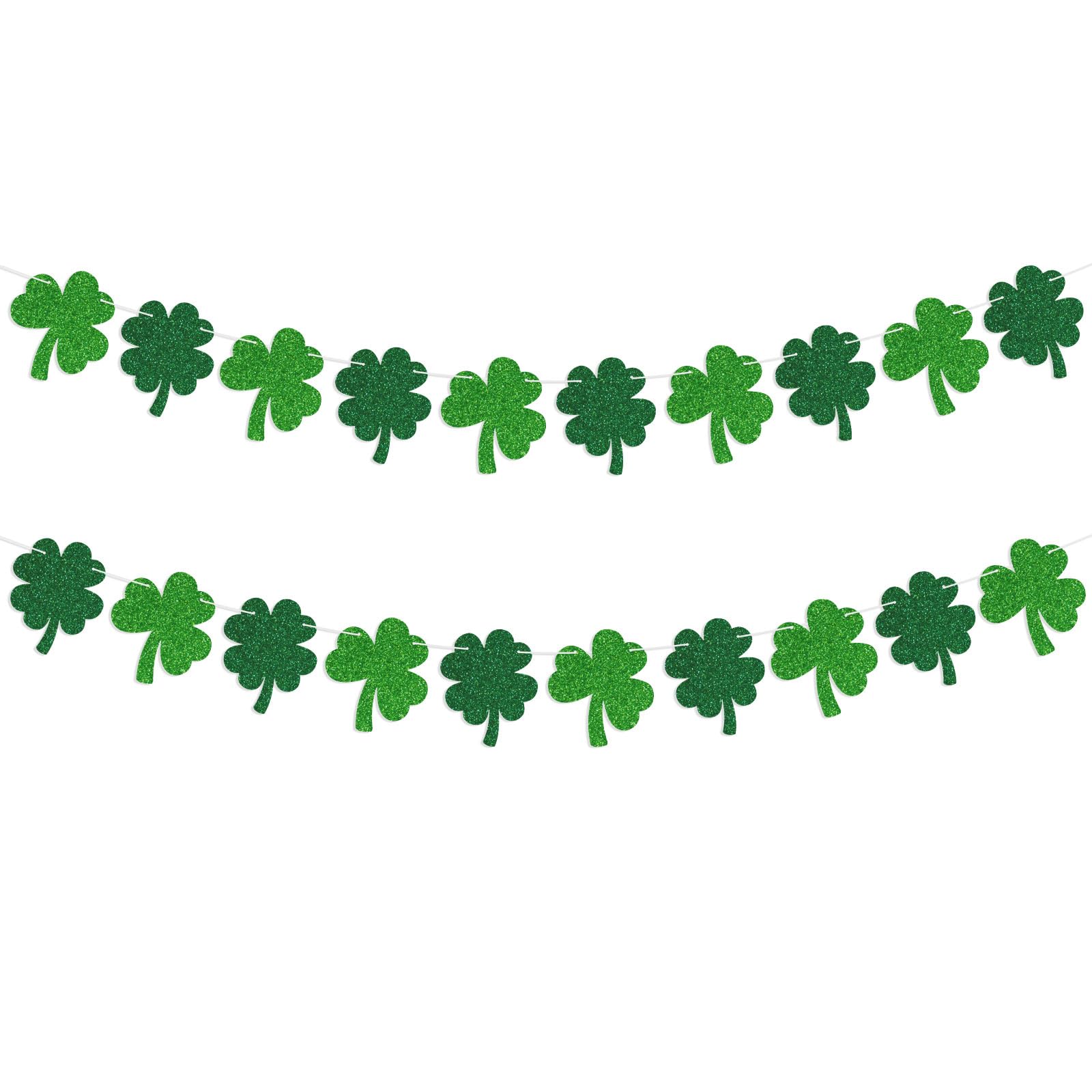 Green clover decorations for walls or shelves