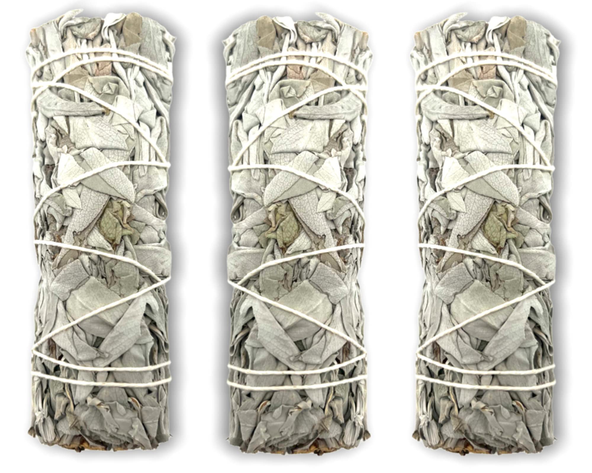 Hand tied cotton thread white sage bundle