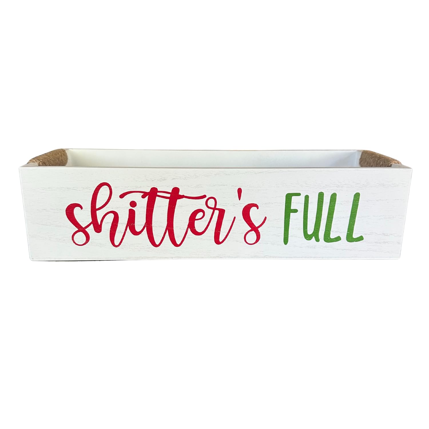 White Shitter's Full Toilet Box with festive hand painted finish