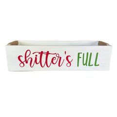 White Shitter's Full Toilet Box with festive hand painted finish