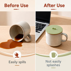 gray silicone cup lid universal fit for mugs