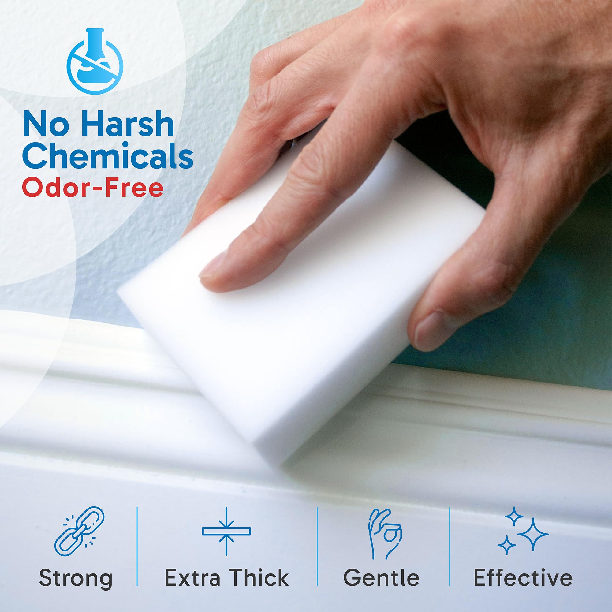 Multi purpose sponge eraser being used in kitchen