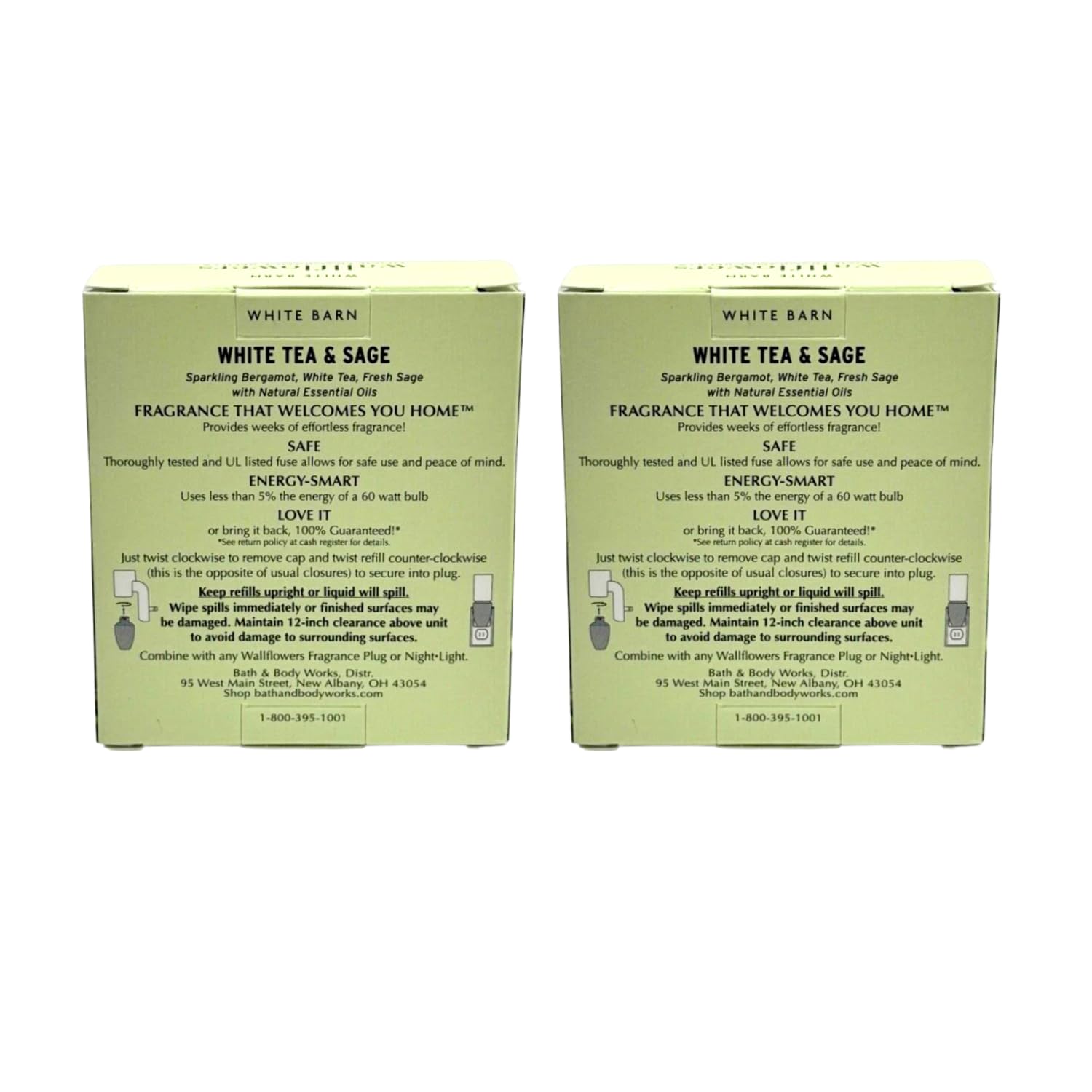 White Tea & Sage Wallflowers refill pack of 4