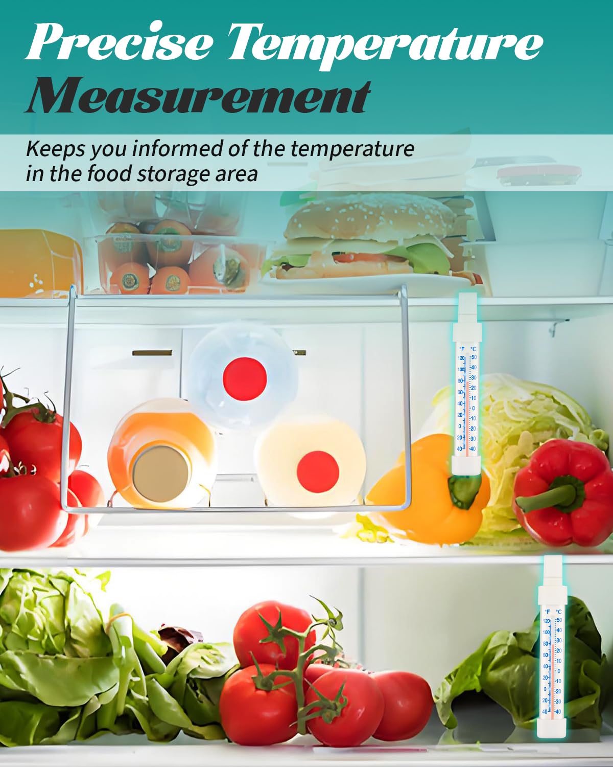 White compact thermometer suitable for wine cabinet
