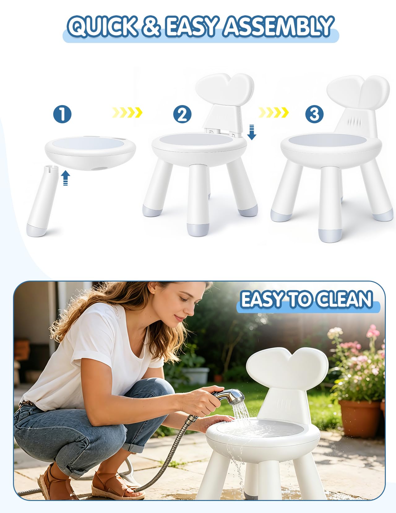 Toddler chair doubles as stepping stool for adults