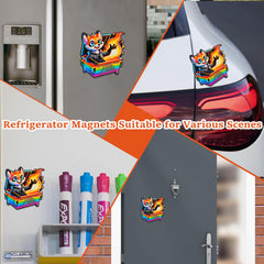 Durable zinc alloy fridge magnet with playful fox motif