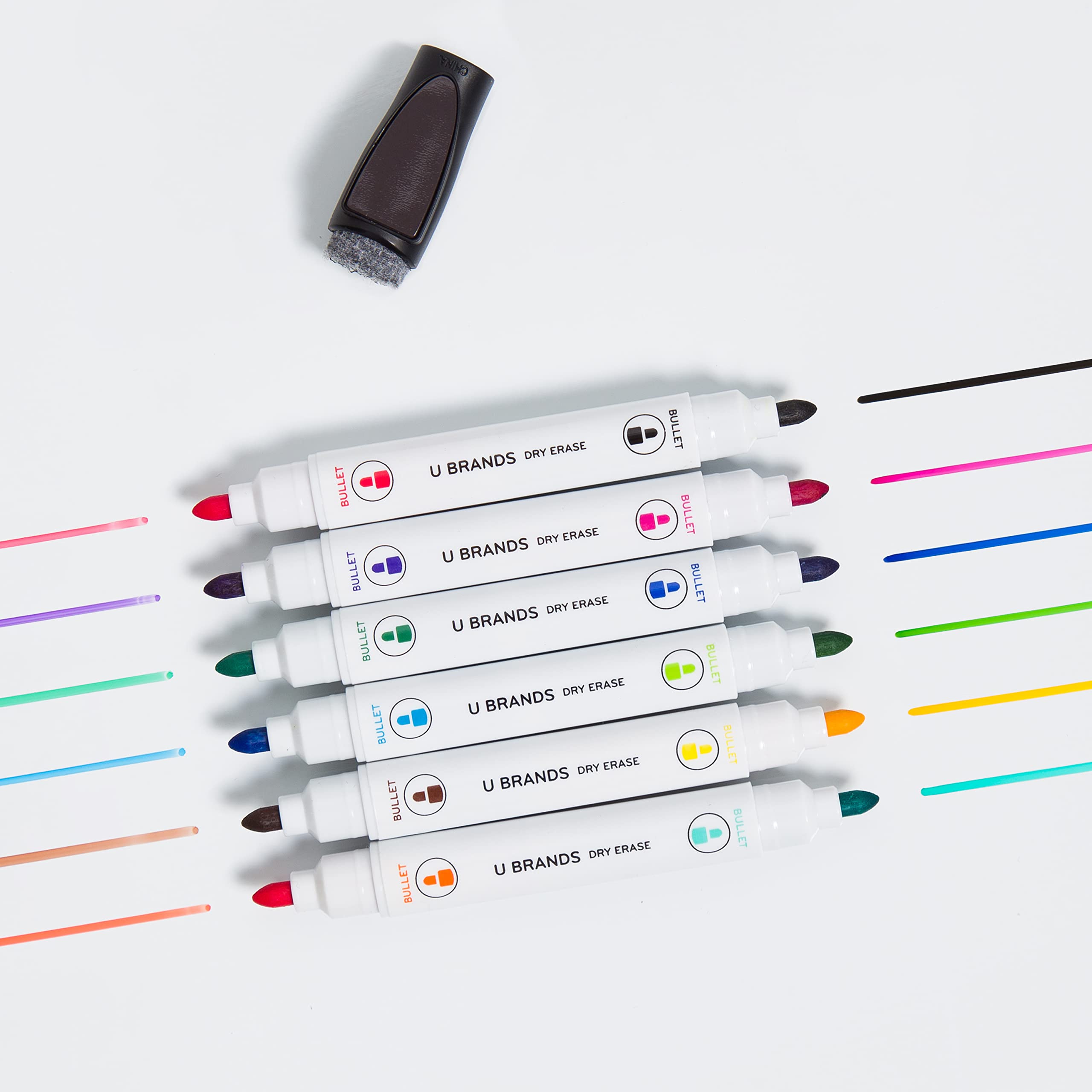 Assorted colors dry erase markers for classroom