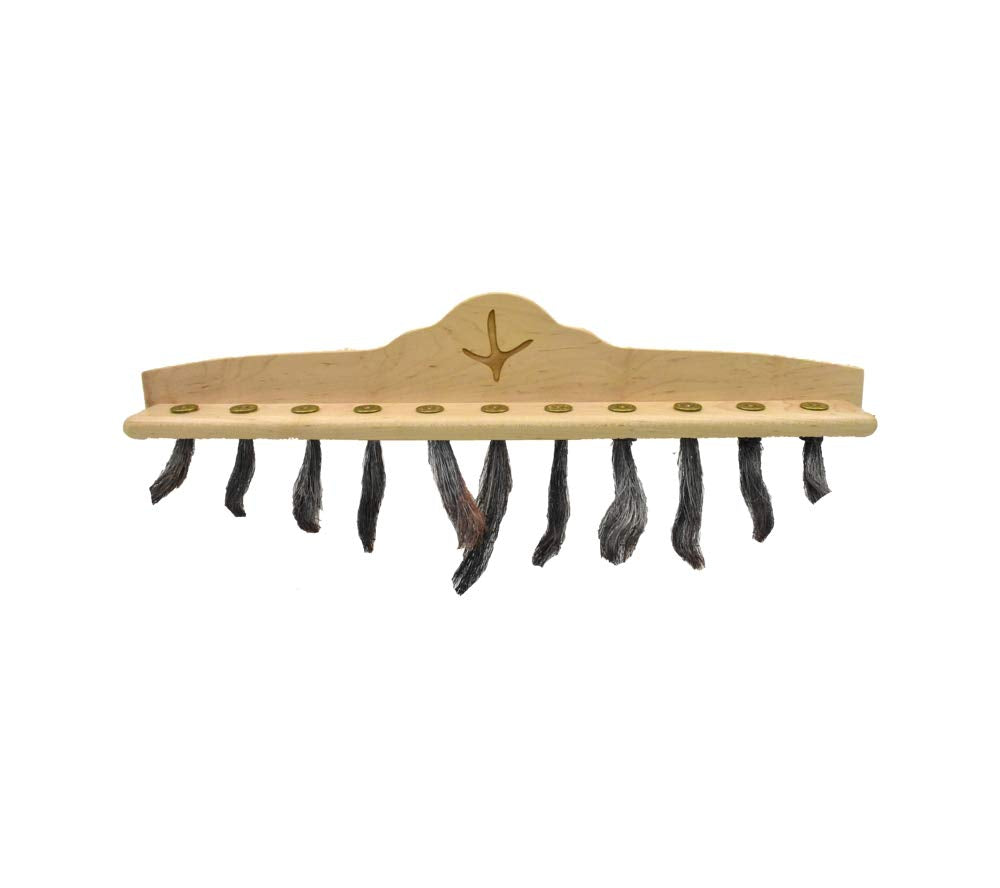 Engraved hardwood turkey beard plaque with wall hanger