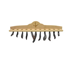 Engraved hardwood turkey beard plaque with wall hanger