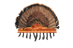 Whitetail Woodcrafters turkey beard plaque with fan mount 11 beards