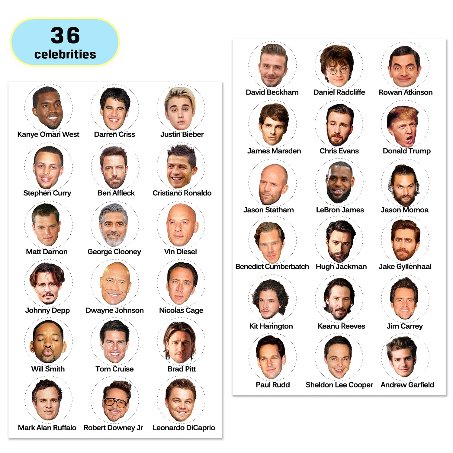 Celebrity cards for who is the baby's daddy game