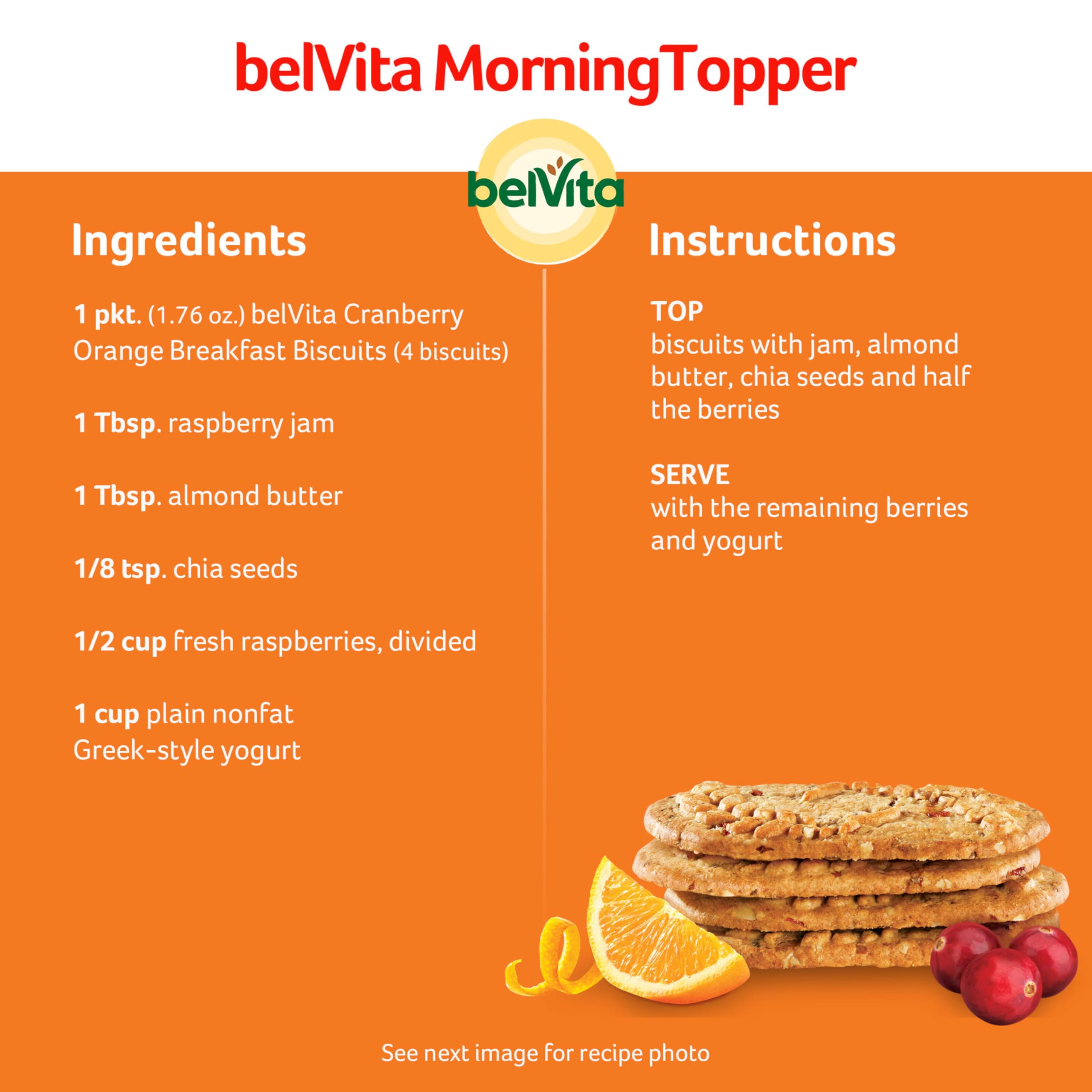 belvita cranberry orange breakfast biscuits product label