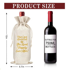 Divorce celebration canvas wine bag by WHTYEFZ