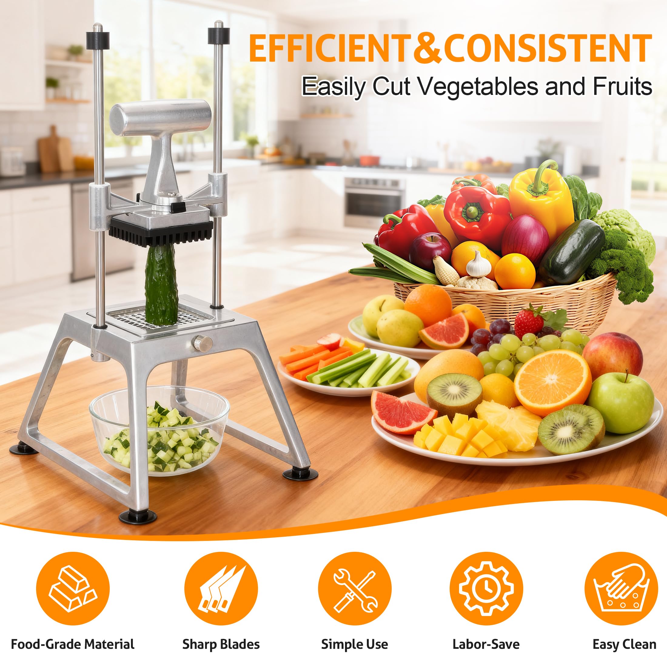 Stainless steel blade and aluminium alloy frame assembly for durability