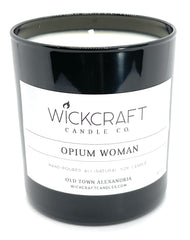 WickCraft Opium Woman soy candle 16 oz black jar