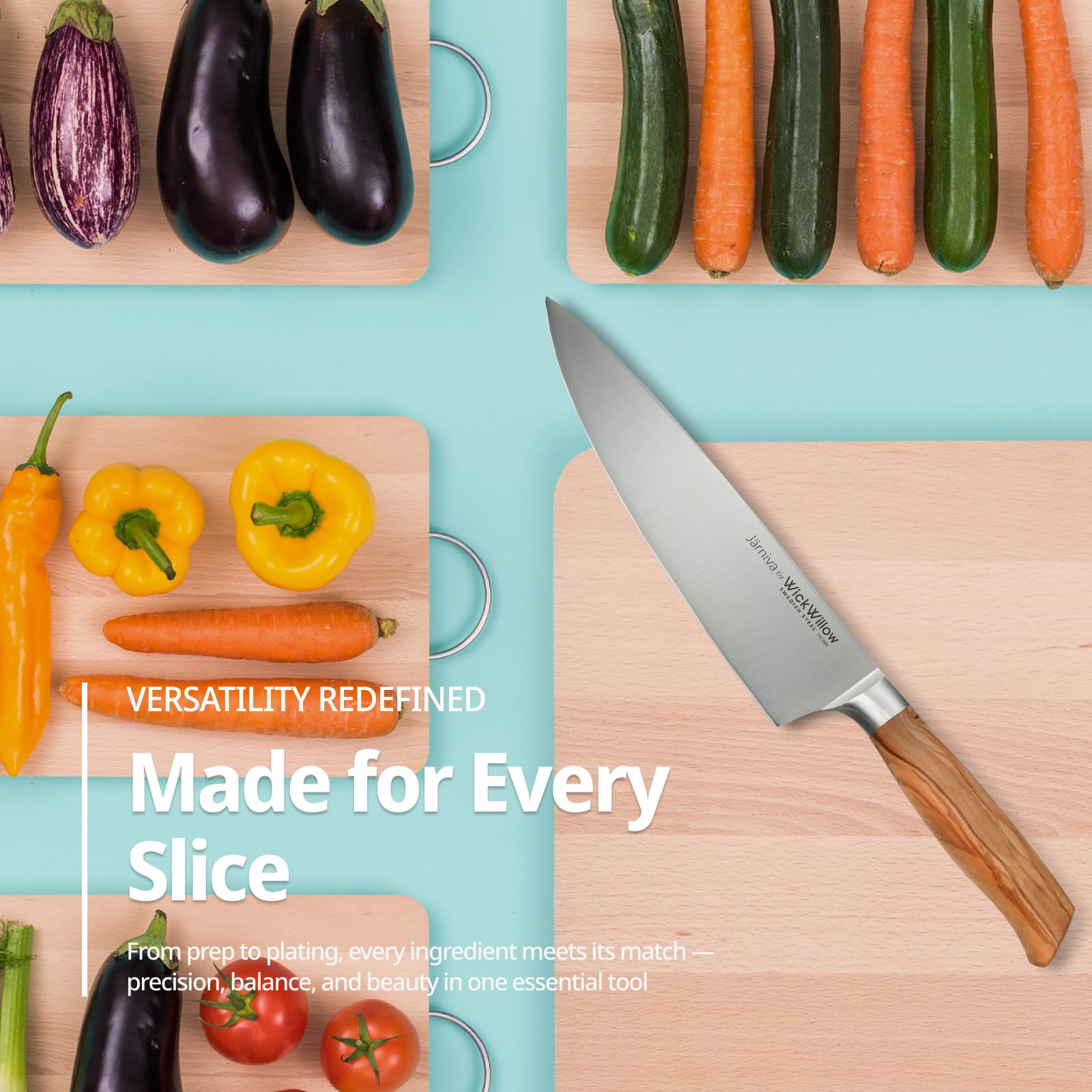 WICKWILLOW professional chef knife for home cooks