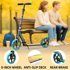Wide anti-slip deck supports up to 240 lbs