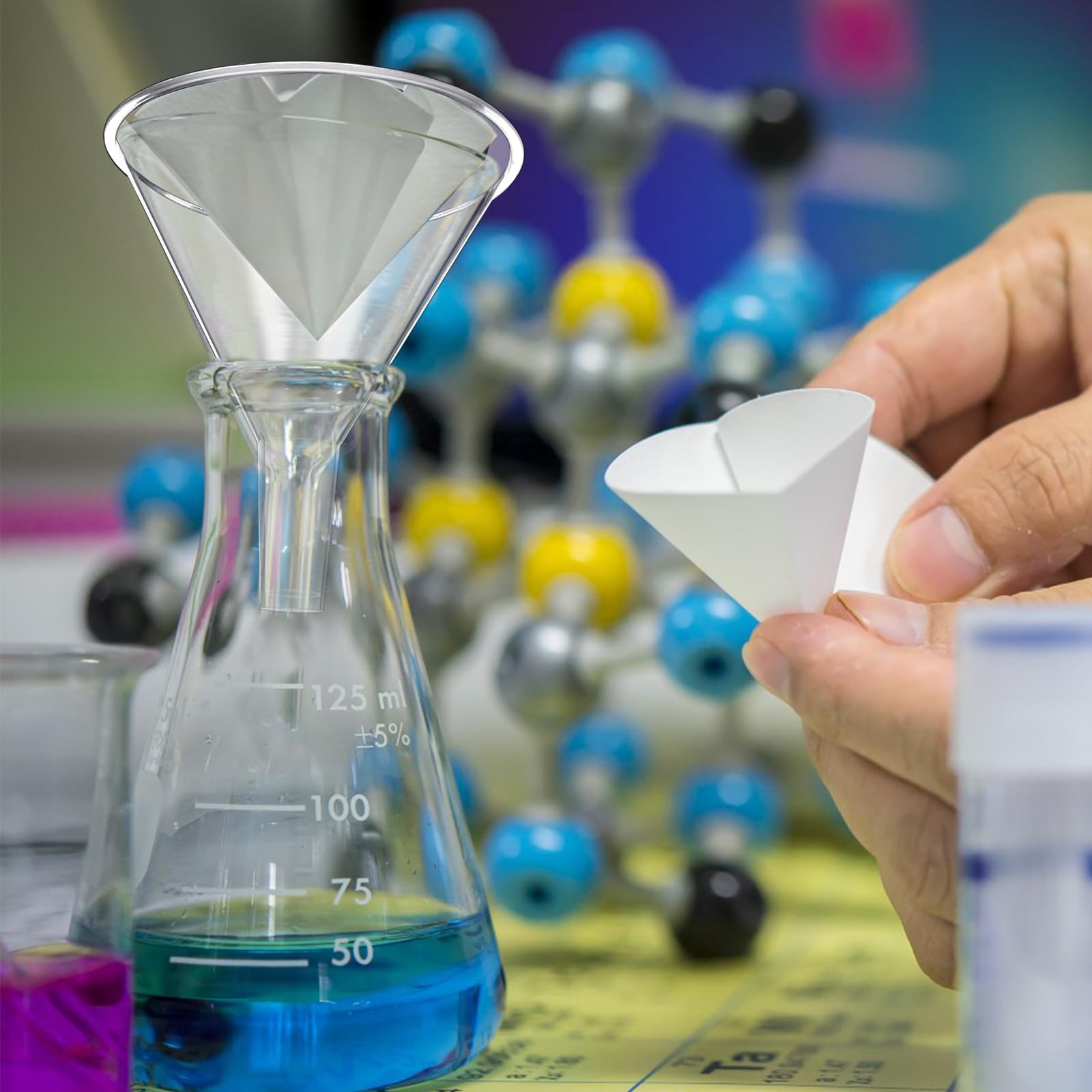Transparent funnels for liquids spices perfumes