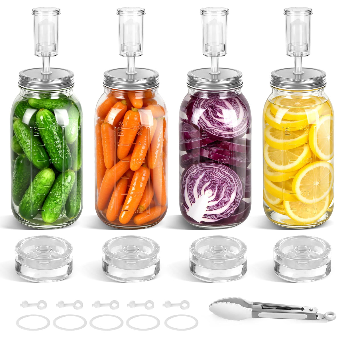 Wide mouth mason jar fermentation kit 86mm lid