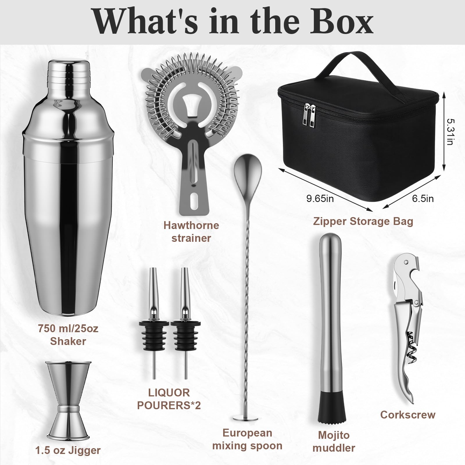 Widecook 25oz shaker from travel bartender kit