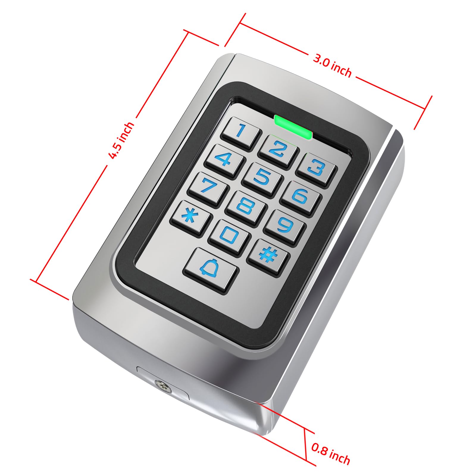 Keypad compatible with magnetic lock and electric strike doors