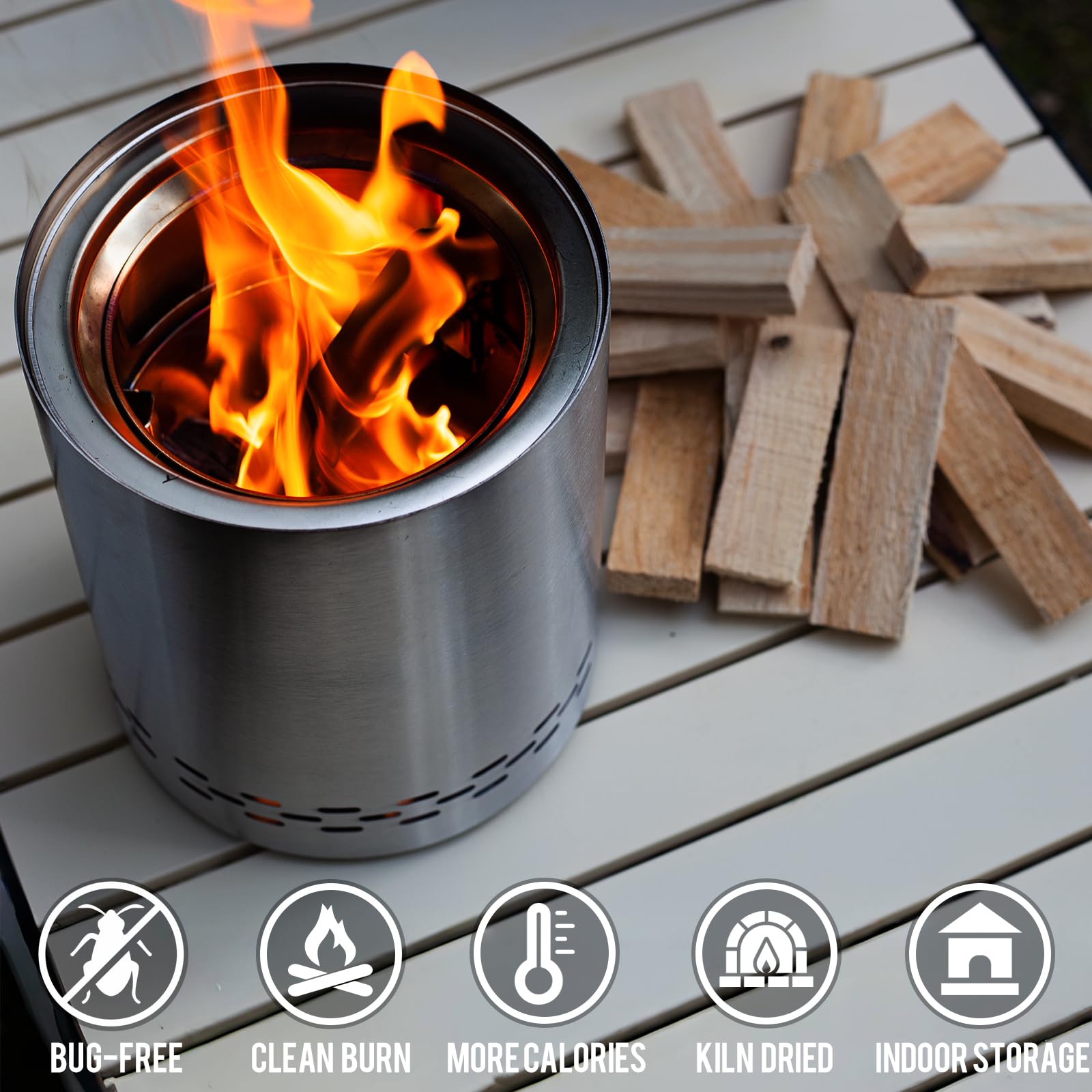 2 lb box of WiFER mini firewood for stoves and pits