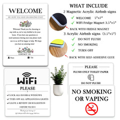 wifi magnet sign 3.5x5 display wifi details on metal surface