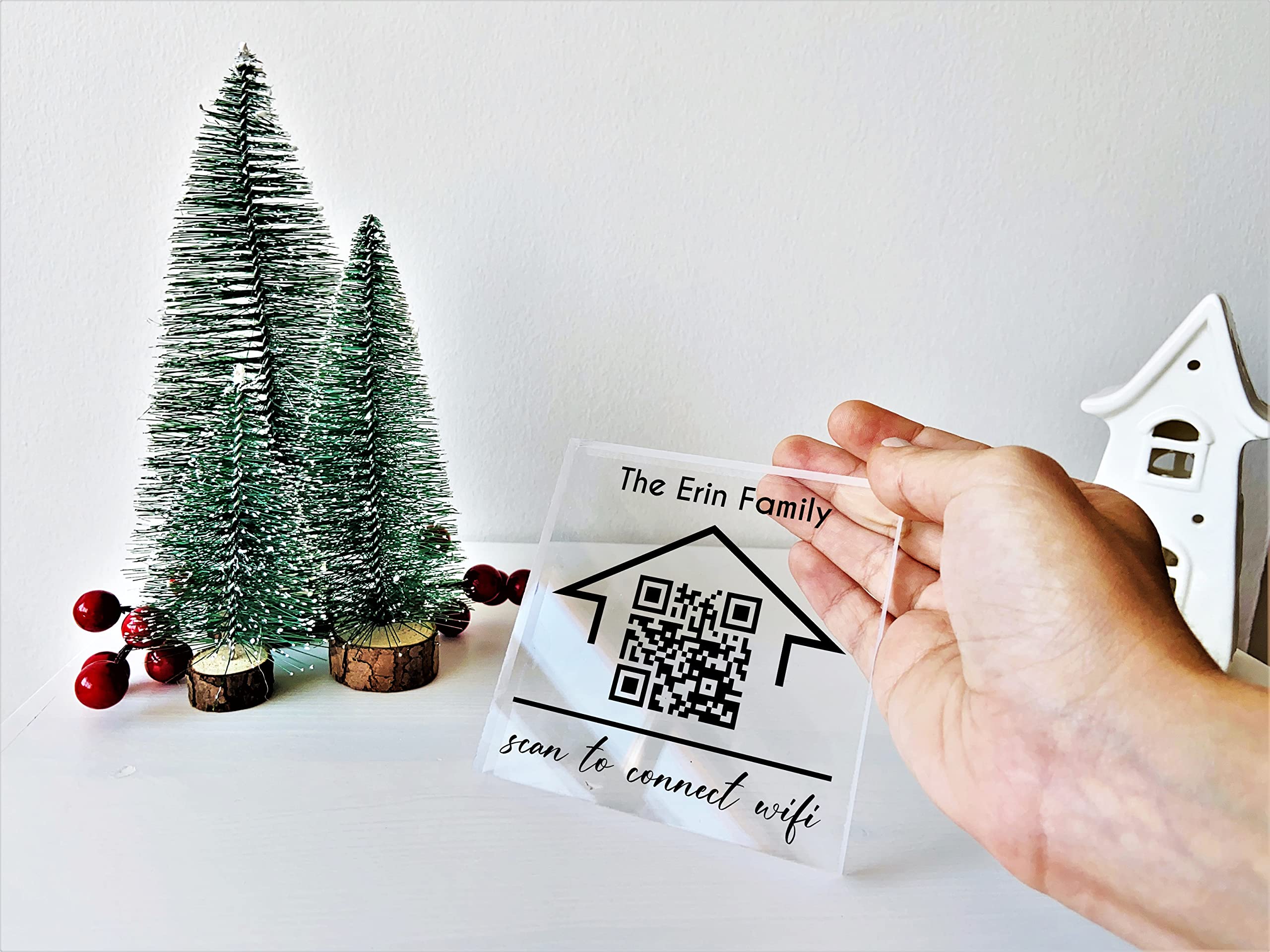 Wifi QR code sign for business 4x4 size