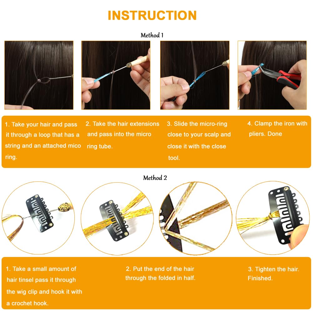 Silicone link rings and clips for secure hairstyling
