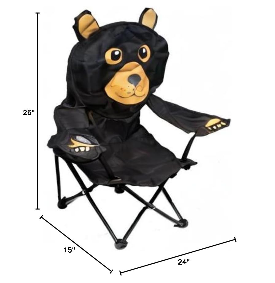 Open dimensions 24 in W x 28 in H x 15 in D Wilcor Kids Folding Camp Chair