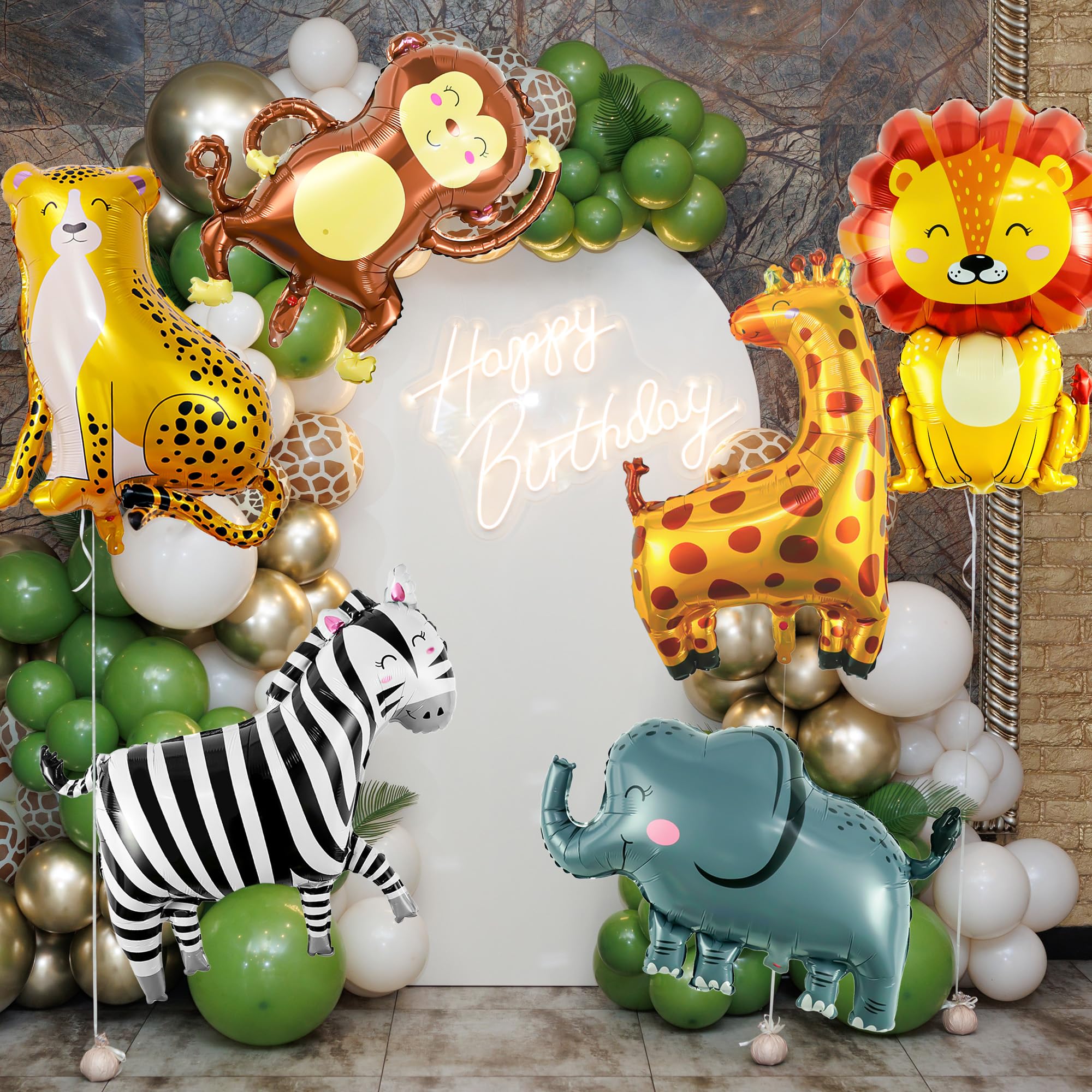 Giant size printed animal balloons with metallic finish for photos