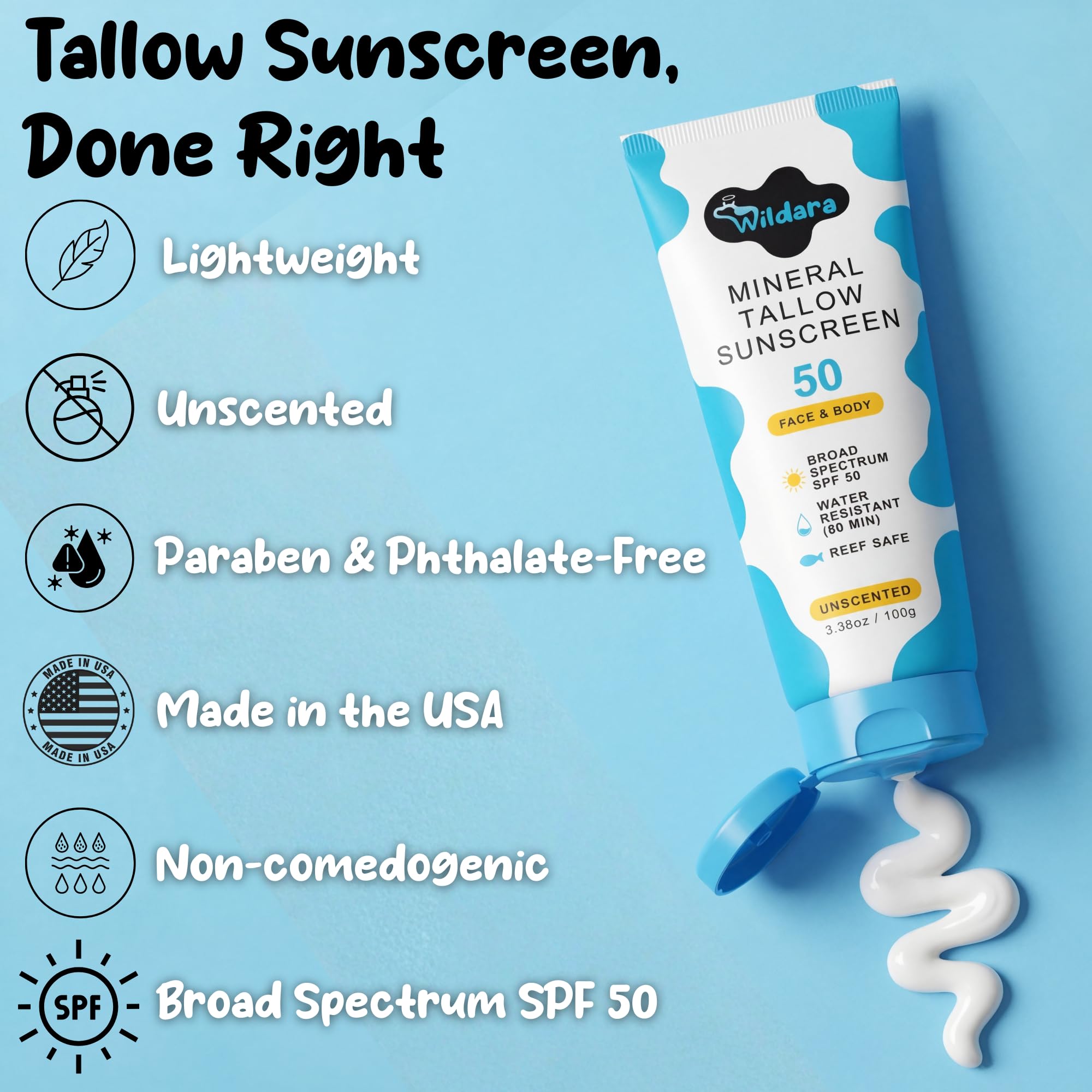 Wildara mineral sunscreen for face and body product image