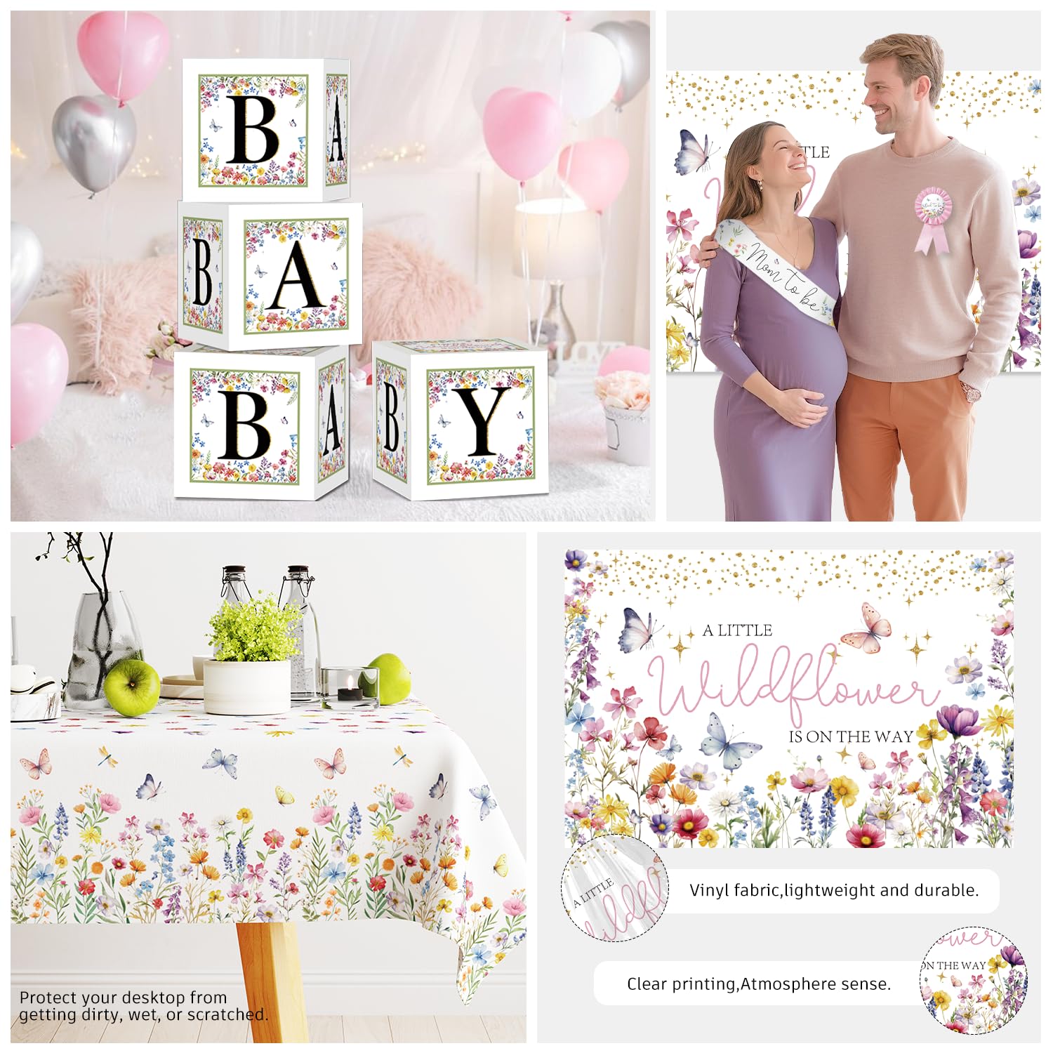 Daisy balloons and balloon boxes for decoration