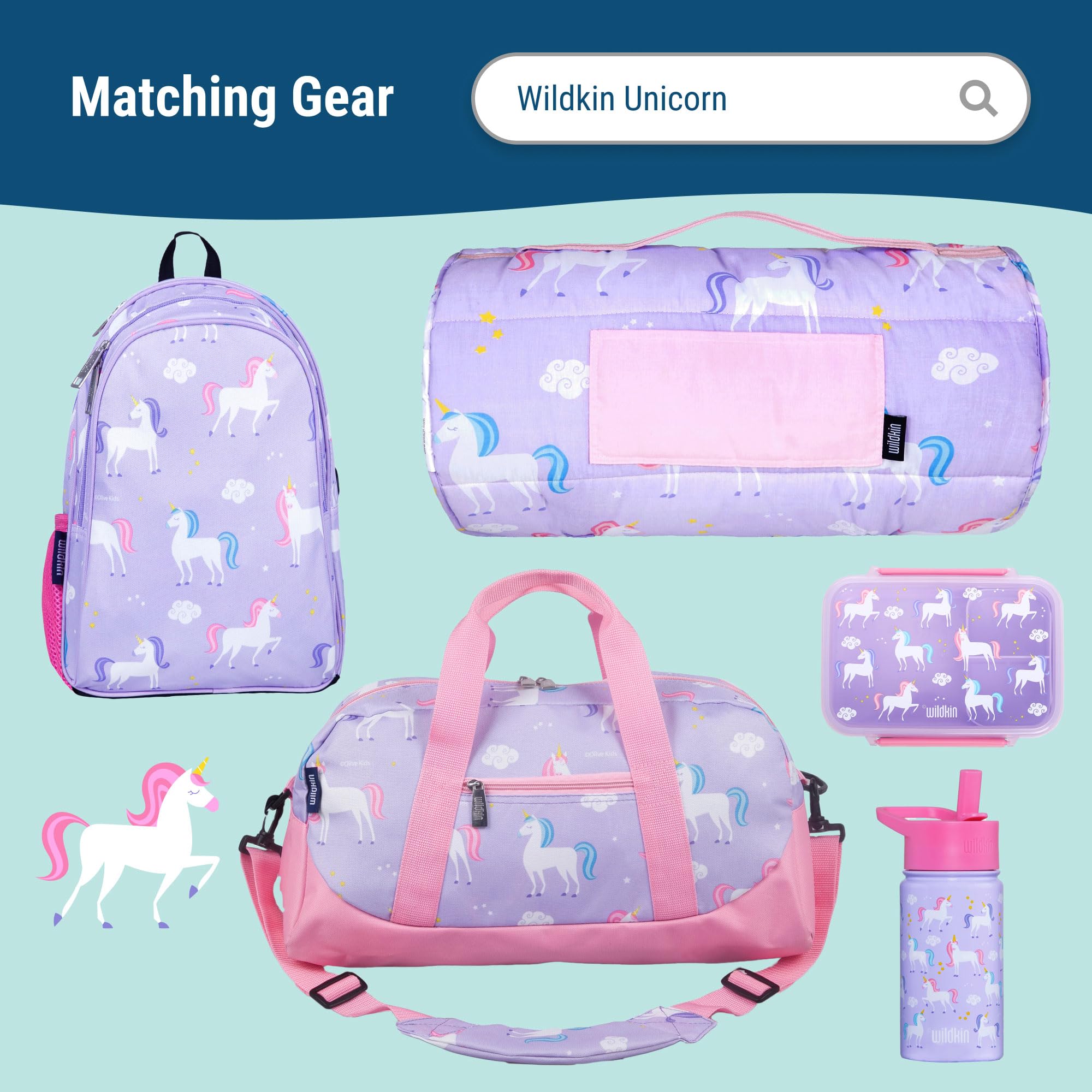 Wildkin kitchen storage containers unicorn design