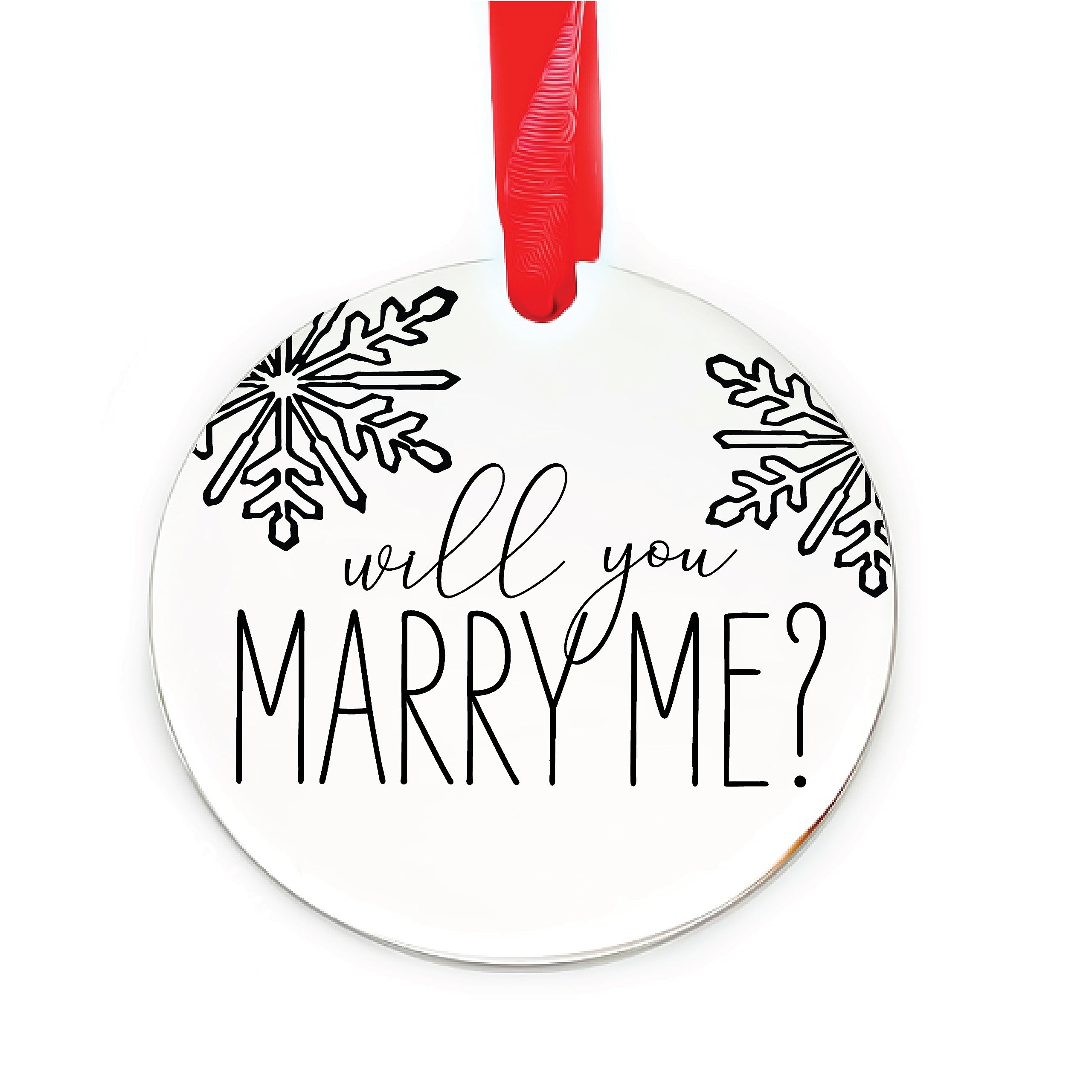 Will You Marry Me Ornament stainless steel model ST-MARRY-ME-ORN