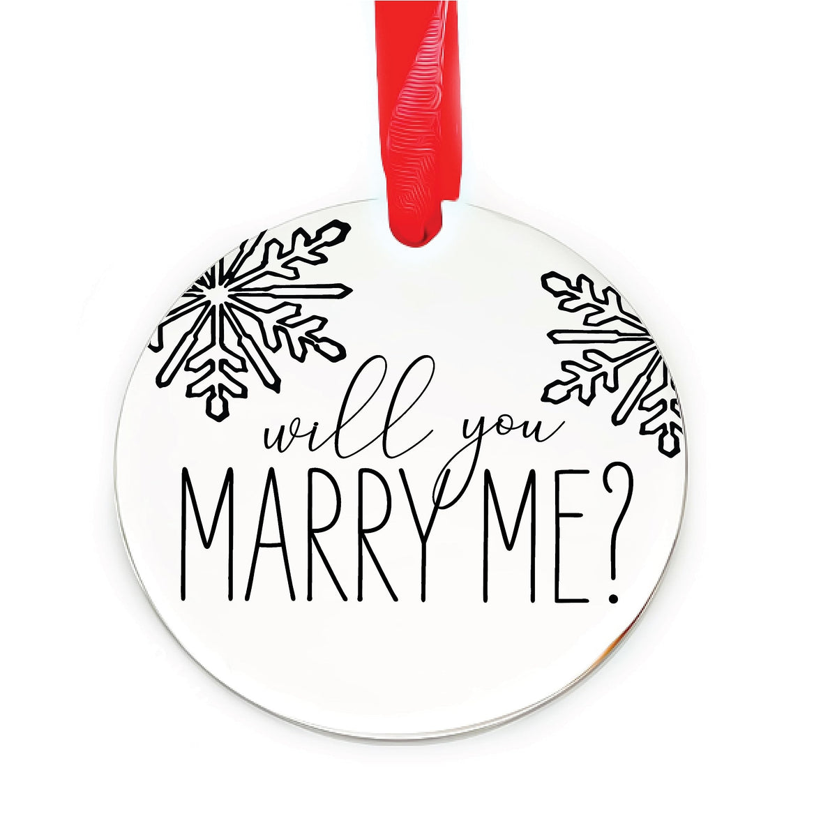 Will You Marry Me Ornament stainless steel model ST-MARRY-ME-ORN