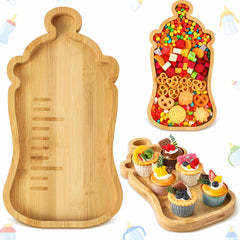 Willinglong baby shower charcuterie board gift milk bottle wooden tray
