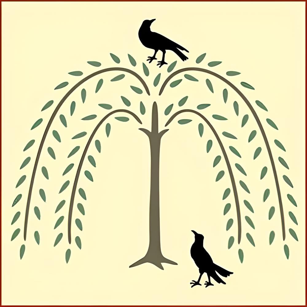 Rustic Willow & Crows silhouette for farmhouse decor and crafts