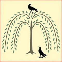 Rustic Willow & Crows silhouette for farmhouse decor and crafts